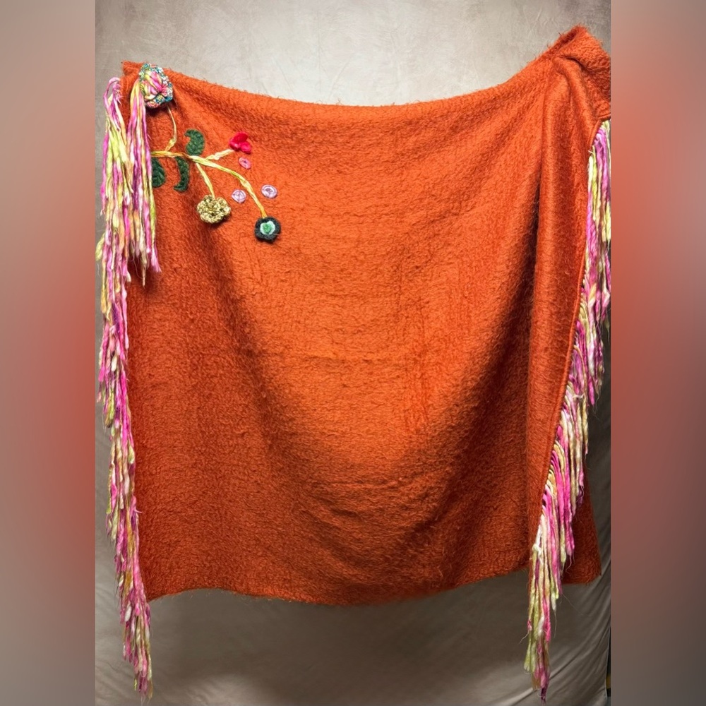 Boho Pier1 imports fringe blanket 🩷